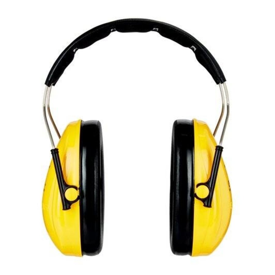 Hearing Protection, Ear Protectors, NRR 26 dB, Ideal for heavy equipment operations, 3M™ Peltor™ Optime 98 Over the Head Ear muff,. 