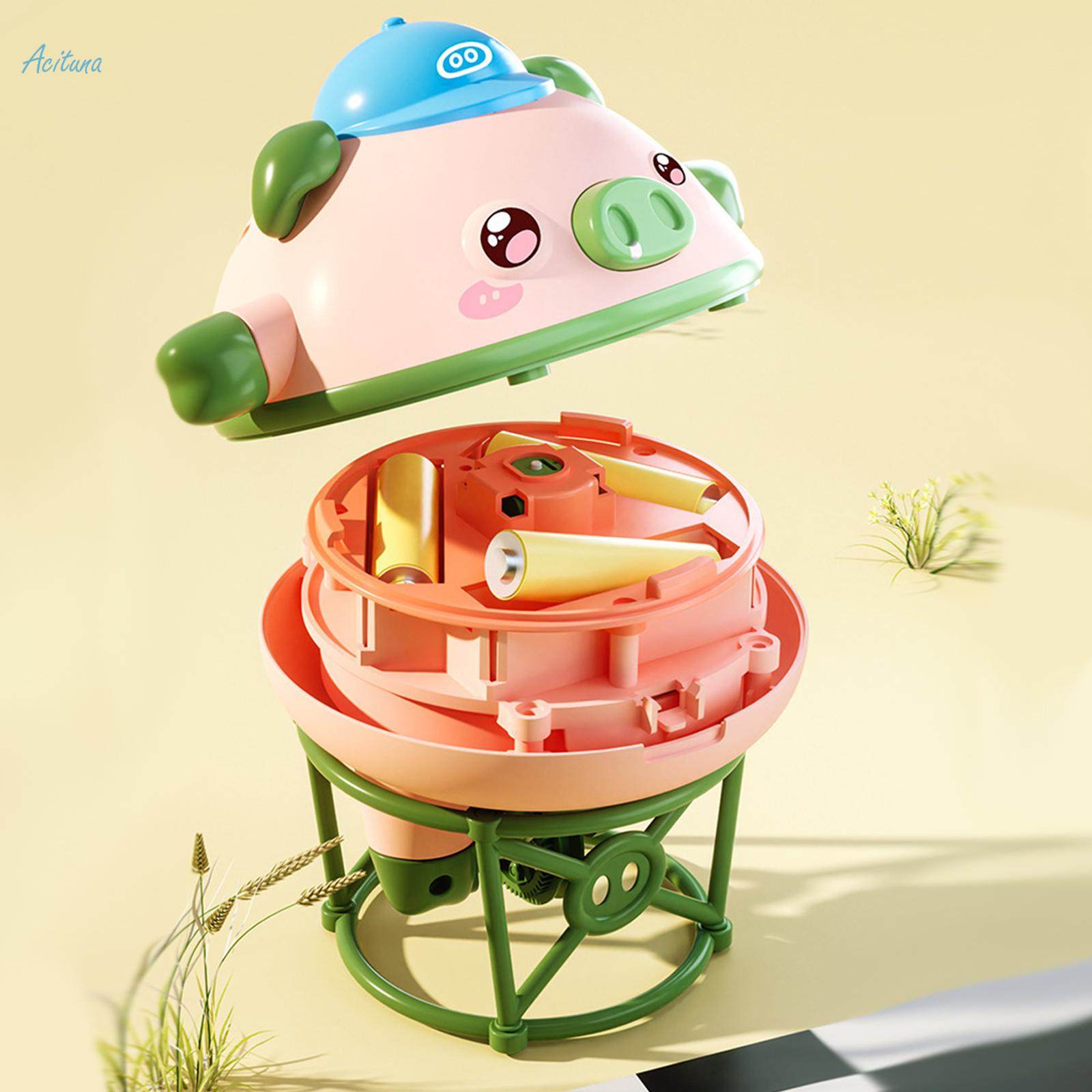 Novelty Tightrope Walking Tumbler Gyro Unique Interactive Toy Creative Unicycle Toy Pig Walking. 