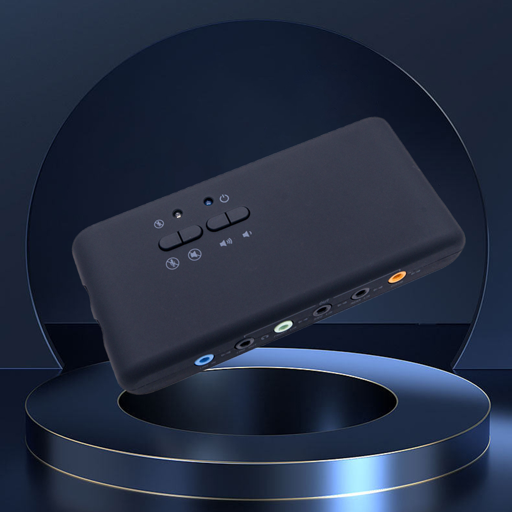Usb 2.0 Sound Card with 2 MIC Heads SPDIF 7.1 Channel USB Soundbox Recording and Playback for Home Desktop Speakers