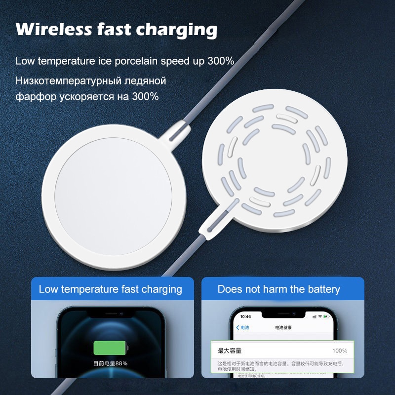 For Apple Original Magnetic Wireless Charger For iPhone 15 Pro Max 14 13 12 11 Mini Type C Fast Charging XS XR Phone Accessories. 