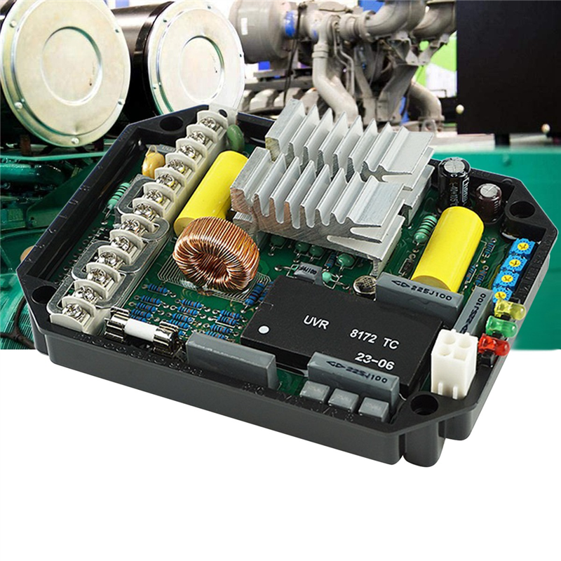1 PCS UVR6 Automatic Voltage Regulator AVR AC170-480V Black Single/Three-Phase Regulator for Mecc Alte Generator Diesel Genset Parts. 