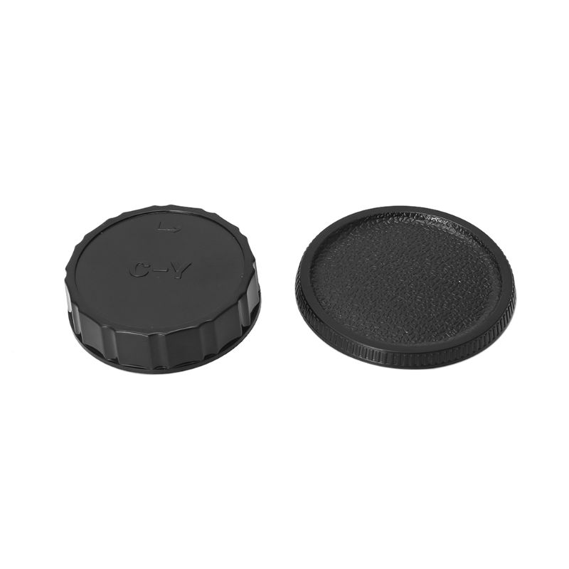 L43D Front Body Cap Rear Lens Cap Replacement for Contax Yashica C/Y Mount DSLR SLR Camera Body Lens Replaces. 