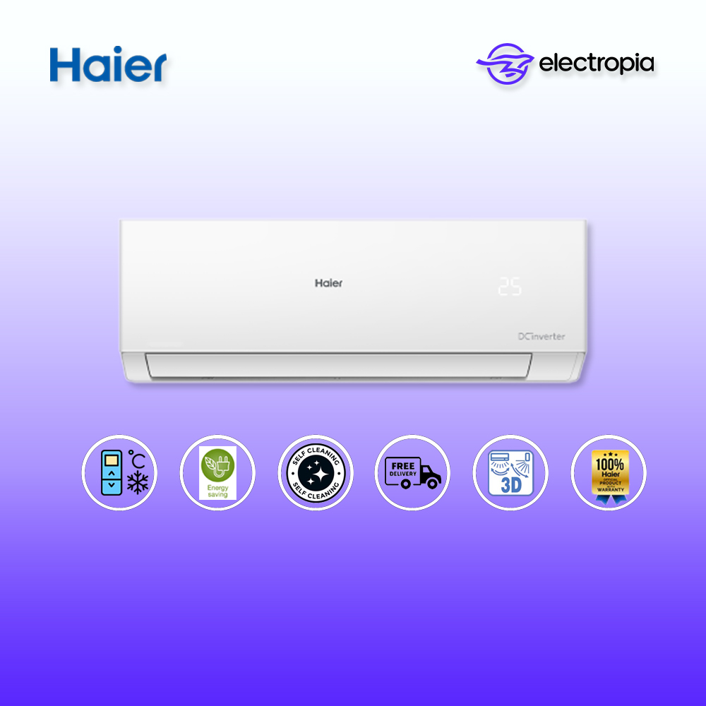 Haier CleanCool 1.6ton Inverter Pro HSU-19CleanCool(INV)(Pro) with Official Warrenty