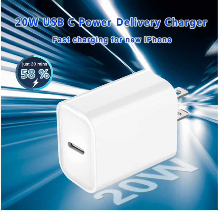 iPhone 16/15 Fast Charger Block, USB Type C Wall Charger 2Pack 20W PD Charging Brick Power Adapter Plug Box for Apple iPhone 16 Pro Max/iPhone 15 Plus/iPhone 14 Pro Max/14 Plus/13 Pro/12 Pro/Mini/iPad. 