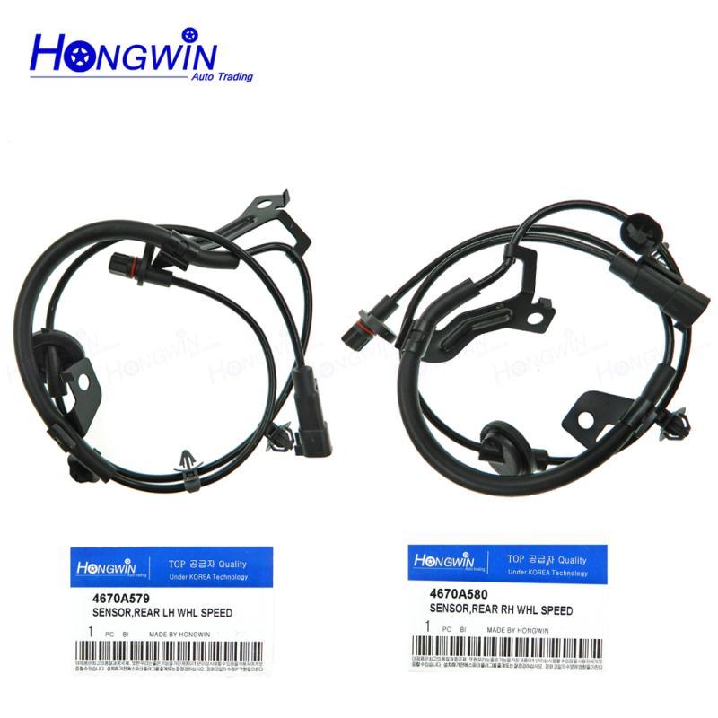 One Set Front Rear Left Right Wheel Speed ABS Sensor For Mitsubishi Lancer Outlander OEM NO 4670A576,4670A575,4670A580,4670A579-REAR LH. 