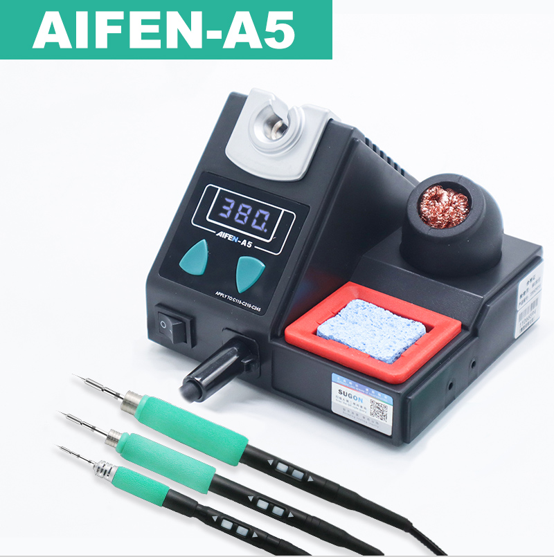 AIFEN A5 Soldering station Compatible Soldering iron Tips C210 245 C115 Handle Soldering and rework station Electronic tooL. 