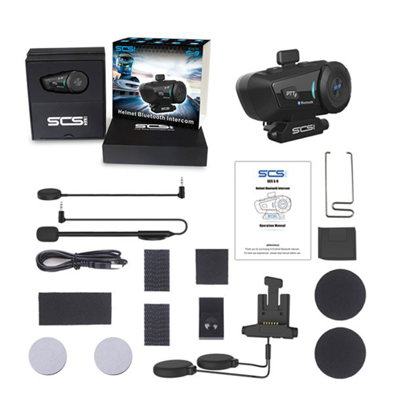 SCS ETC HELMET BLUETOOTH INTERCOM  S9 FOR ANY HELMET. 