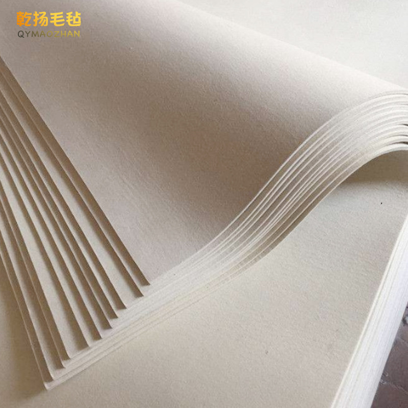 High Density Industrial Wool Felt White Polished Mechanical Dustproof Seal Suction Linoleum High Temperature Resistant Industrial Wool Felt. 