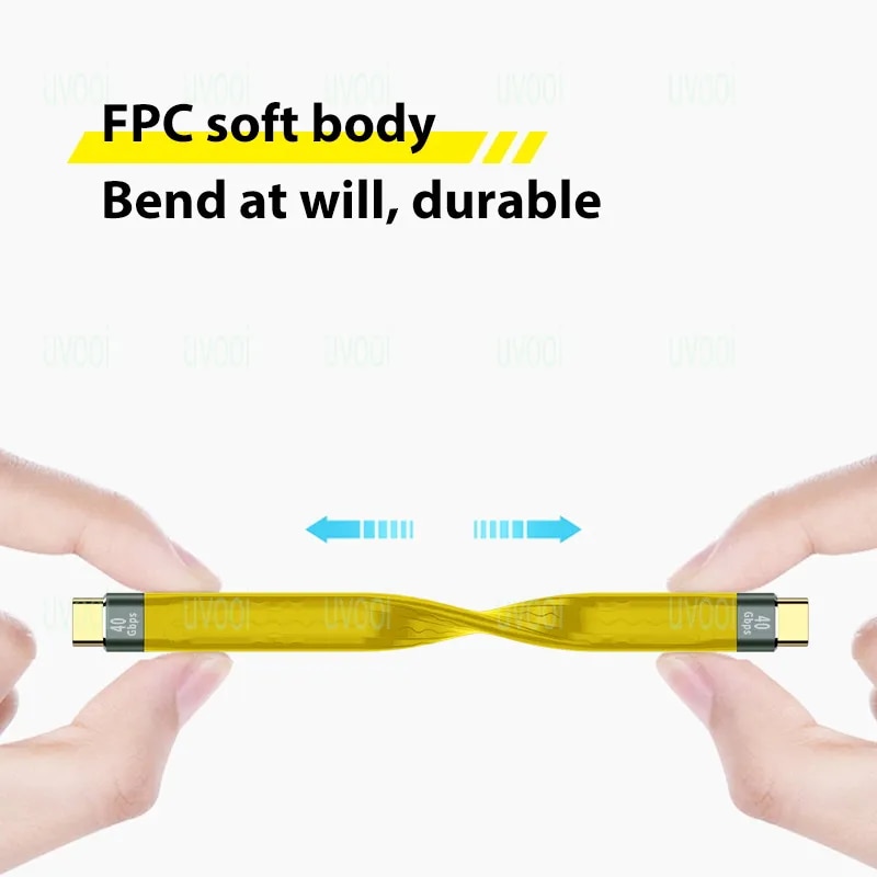 USB 4 Thunder-bolt 3 Data Cable USB C to Type C PD 100W 5A Fast Charging Cable 4K@60Hz 40Gbps Data Wire for Laptop Cell Phone. 