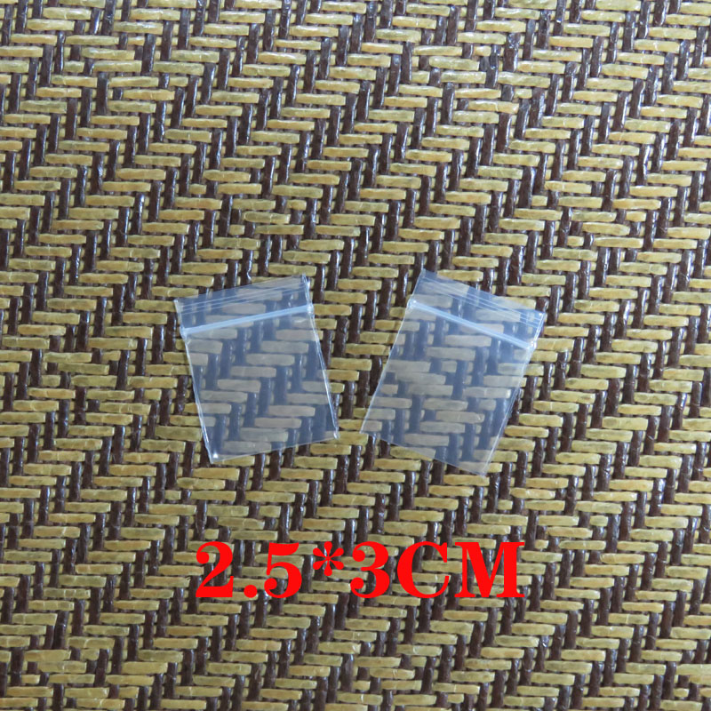 Small transparent ziplock bag sealed food storage bag small jewelry jewelry packaging bag mini storage zipper lock bag thickenin
