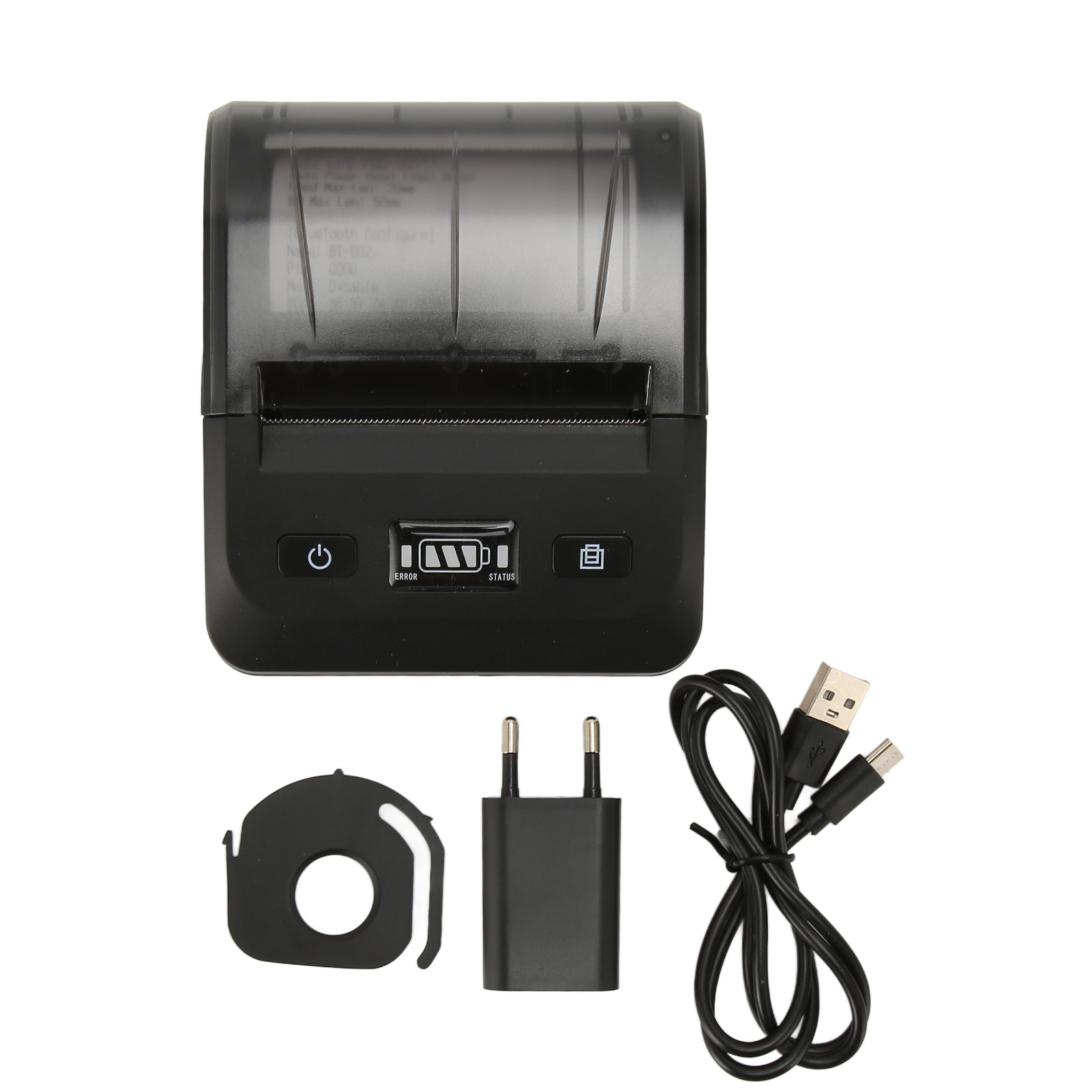 80mm Thermal Printer BT4.2 Connection 50 to 80mm/s 20PI ESC POS Compatible Type C Shipping Label Printer 100‑240V EU Plug. 