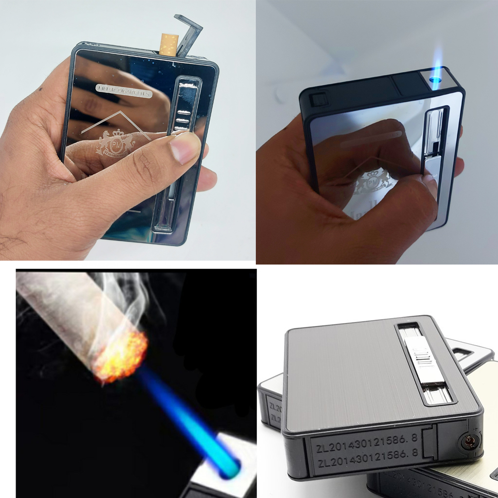 Best Quality Stylish Protection: Portable Automatic Cigarette Case Metal  Focus Stylish Cigarette Box With Lighter - Gadgets for Men Stylish and  Functional