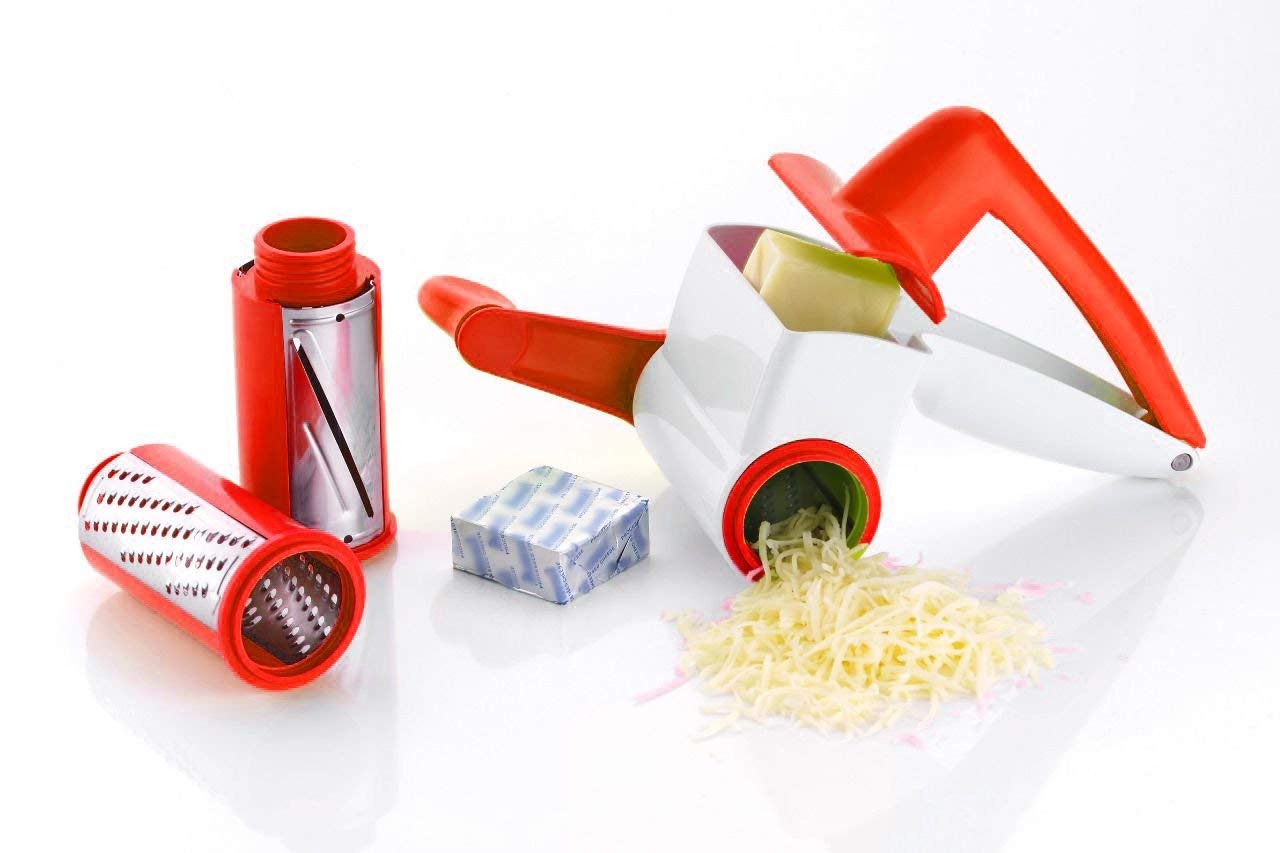 2 in 1 Multi Purpose Rotary Drum Dry Fruit Slicer and Cheese Grater. 