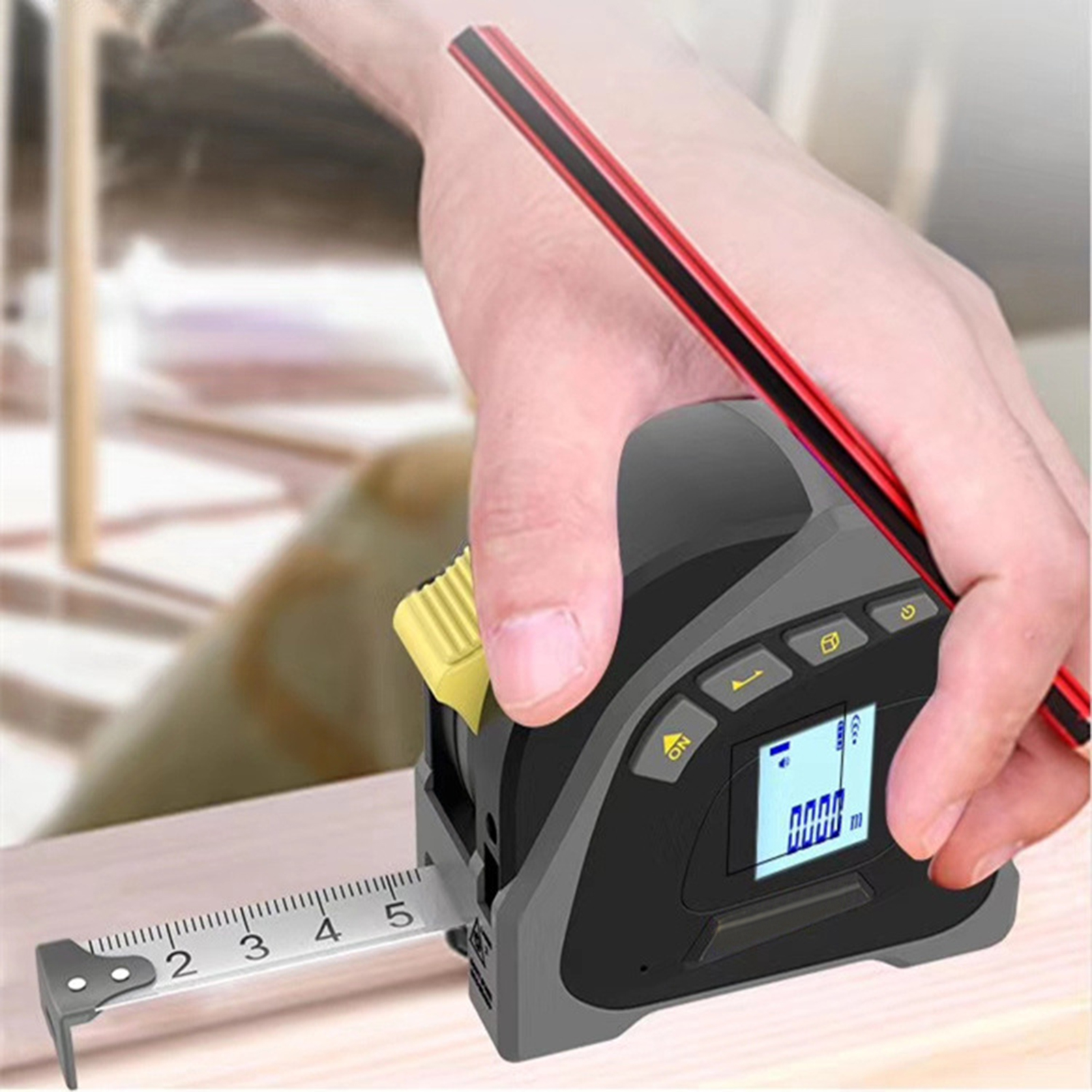 Digital Laser Distance Meter Laser Measure 131Ft/40M Tape Measure 16Ft/5M for Measuring Length Area Volume. 