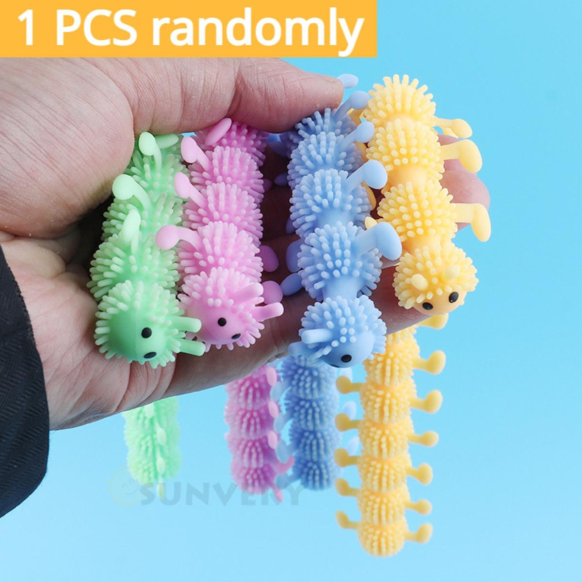 【happy one】Tangle Fidget Toys Stretchy Strings Worm monkey noodles Set Squishy jumbo Anti-Stress squeeze toy Autism
