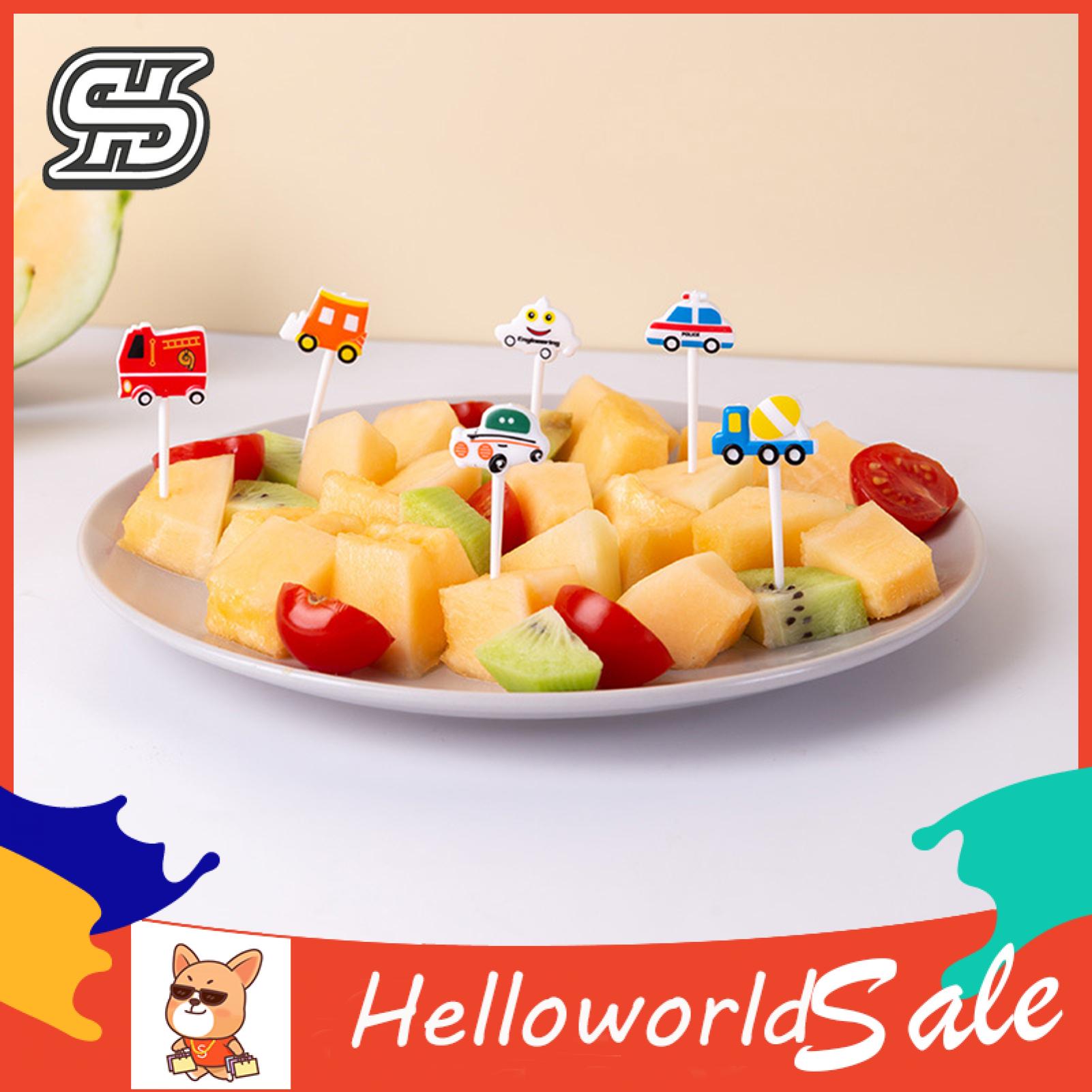 HelloWorld Fruit Fork Burr-free Creative Bento Decoration Stick. 