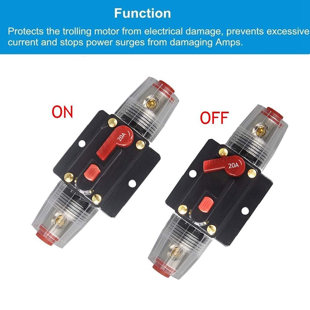 Auto Car Fuse Holder 12V-24V DC Car Circuit Breaker In-line