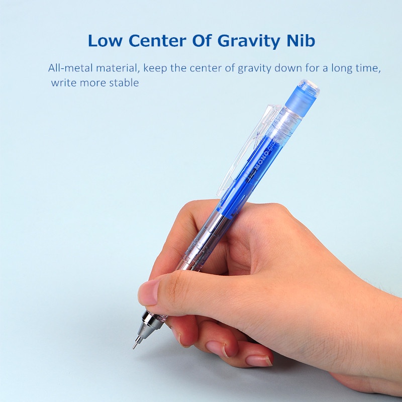 TOMBOW Mechanical Pencil Mono Graph Low Center of Gravity 0.5mm Clear Color. 