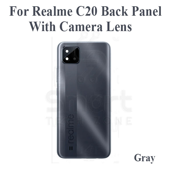 Realme C20 Back Panel/Backshell/ Casing + With Camera Lens + Side Buttons With Logo-All Colors Available. 