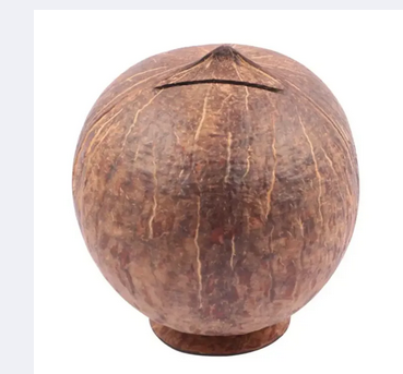 Eco Friendly Handmade Coconut Shell Made Coin Bank Money Saving Bank Coconut She'll Bank. 
