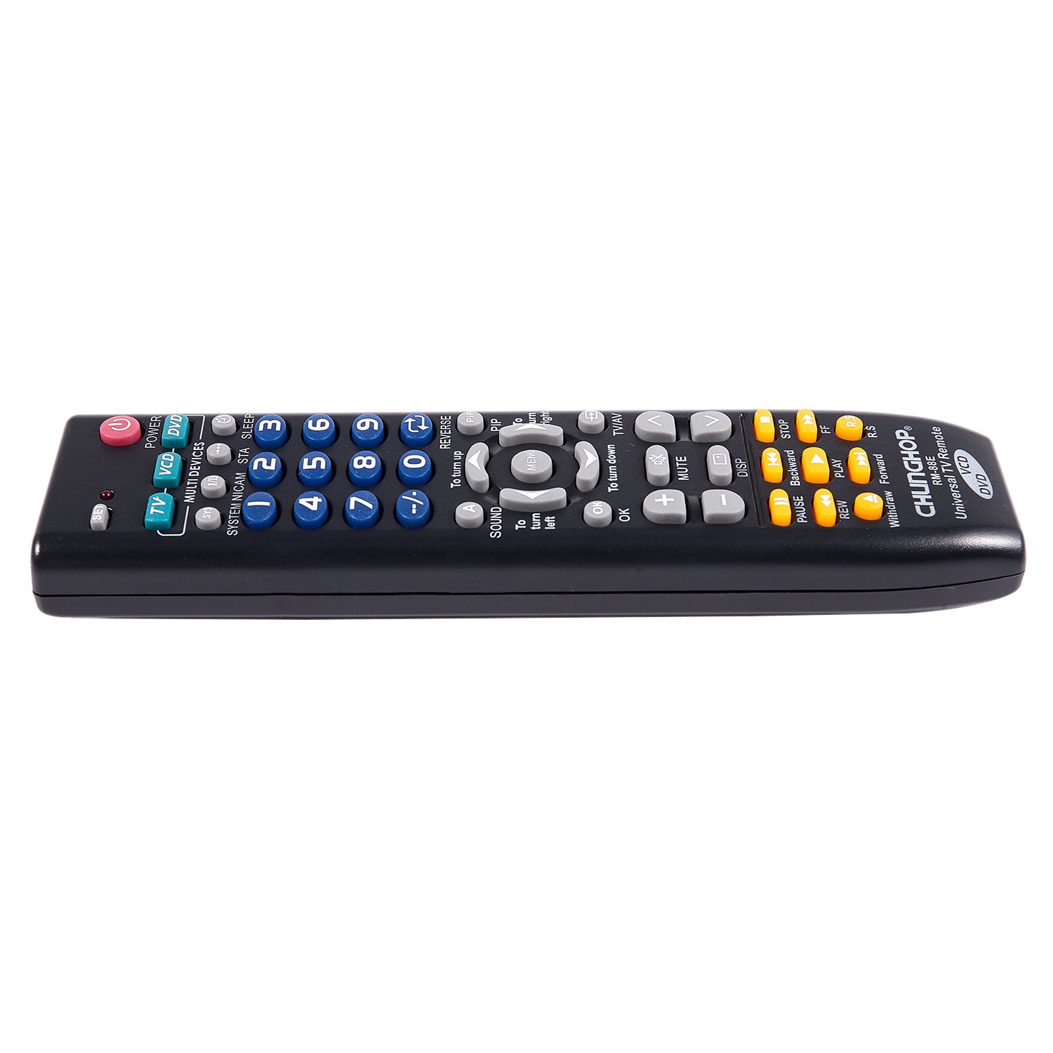CHUNGHOP Universal Remote Control 1PCS RM-88E TV/VCD/DVD 3 in 1 USE FOR SONY SAMSUNG TOSHIBA PANASONIC SANYO SHARP LG AIWA 3D SMART TV. 