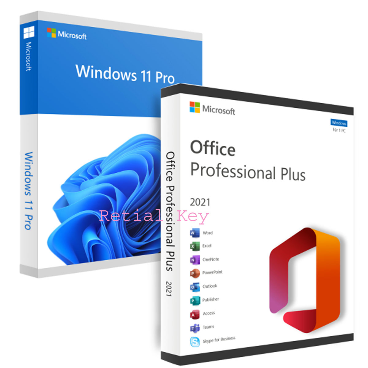 Windows 11 Pro Retail Key + MS Office 2021 Pro Plus Retail Key (COMBO ...