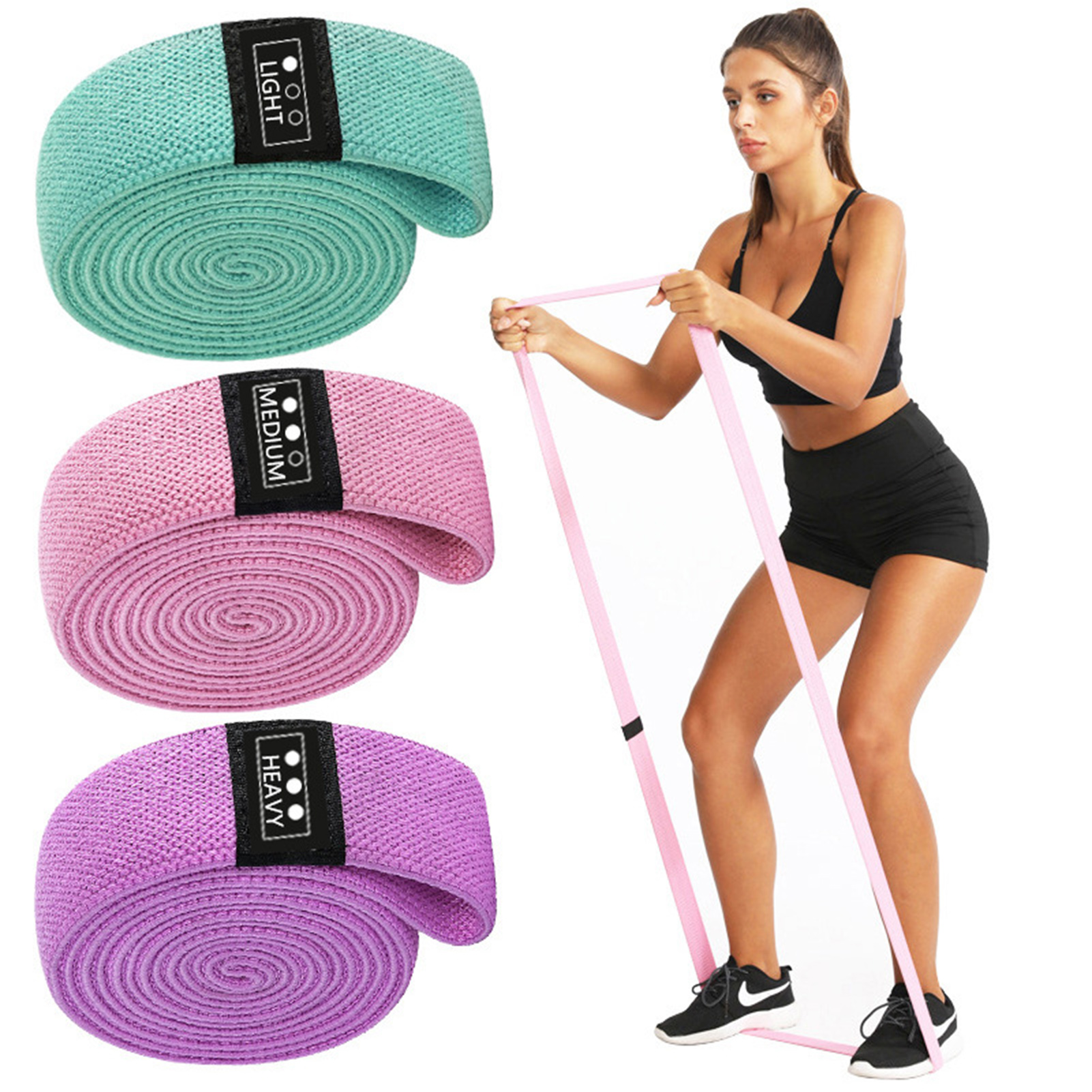 Details about   Resistance Bands Loop Set Exercise Sports Fitness Home Gym Yoga Pilates Latex 