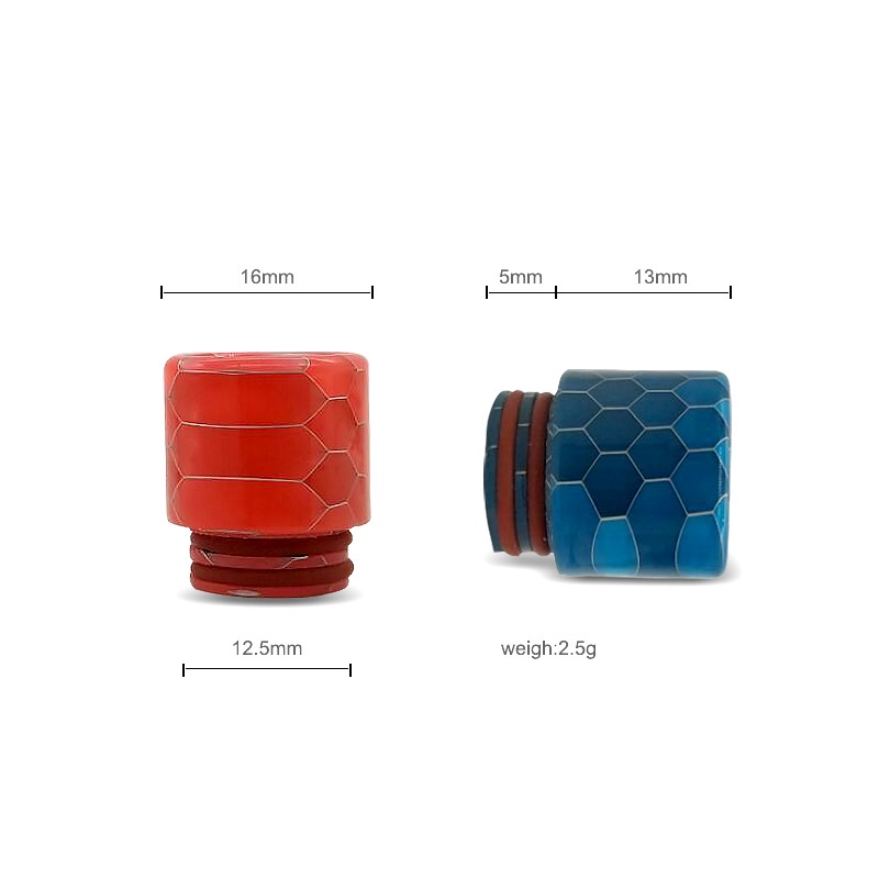 【Ship Today】 810 Mouthpiece Snake Skin Resin Drip Tip Driptips Mothpiece Glow In The Dark. 