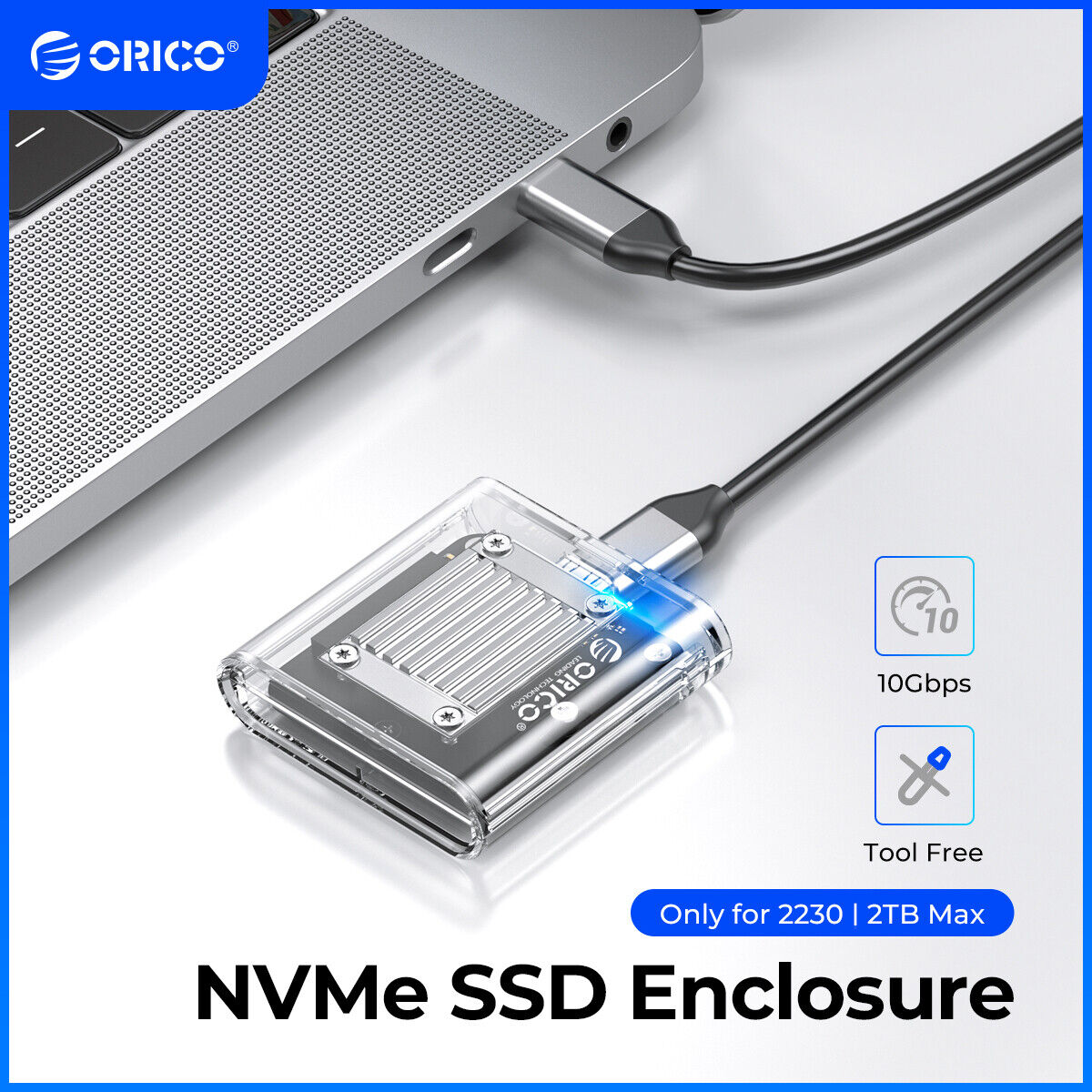 ORICO TC20-M2-10G 2230 M.2 NVMe SSD Enclosure
