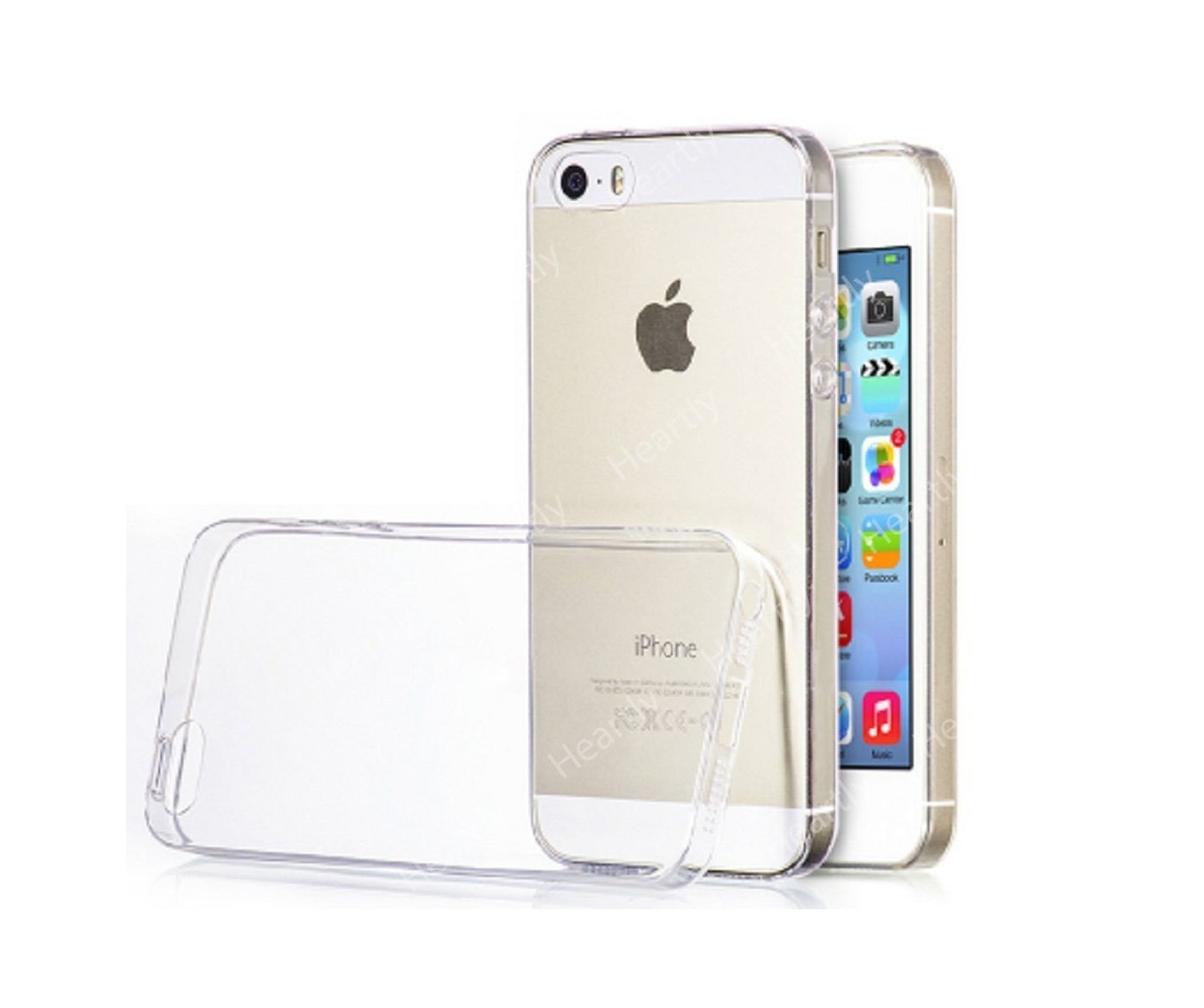 Apple iPhone 5 Flexible Clear Transparent Soft TPU Back Case Cover. 