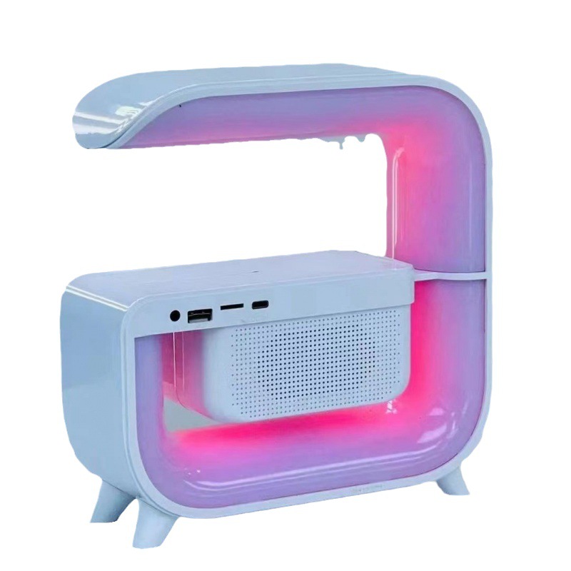Factory direct sales big G smart stage light Bluetooth speaker wireless fast charging colorful bedside atmosphere light wake up light USB. 