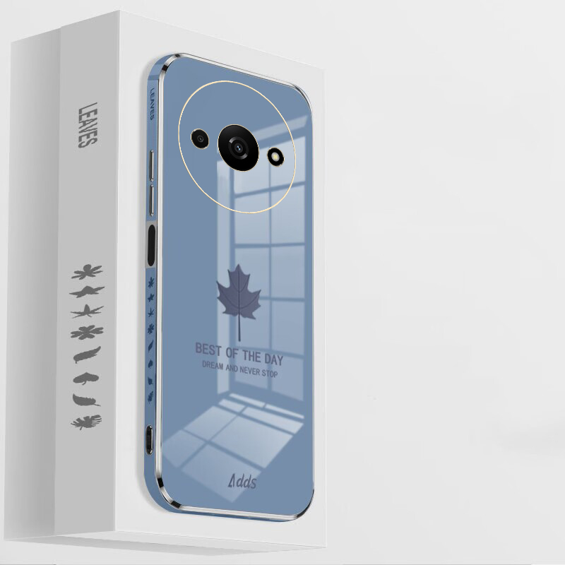For Redmi A3X Case Shining Maple Leaf Design soft plating Cover For Redmi A3X Back Cover Phone Cases