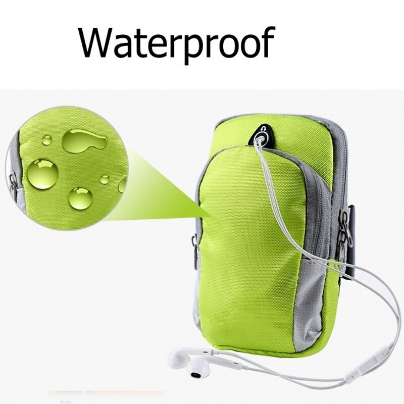 【happy one】Armband for Xiaomi Redmi 5 6A 3s Pro Redmi 4 Prime Note 4 4X MI 8 6 F1 Bag Double Zipped Multifunction Pocket Sport Gym Case. 