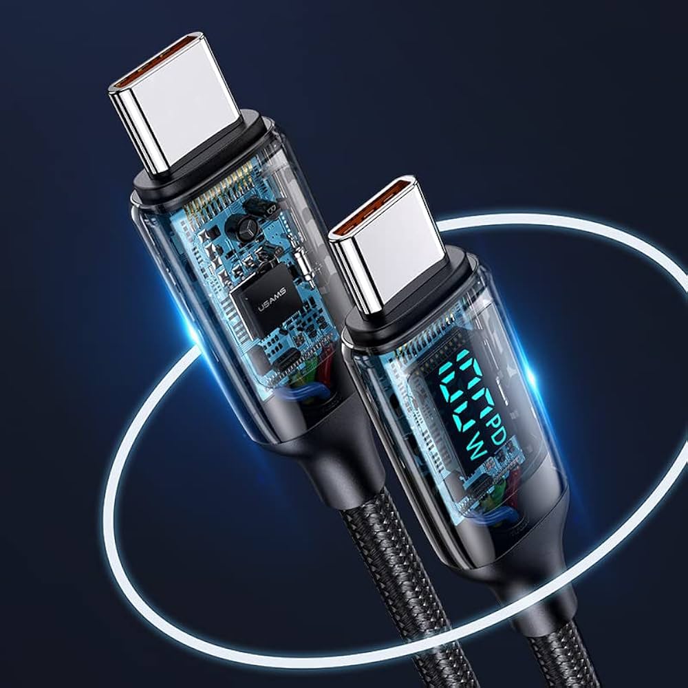 USAMS US-SJ559 Type-C to Type-C D100W Fast Charge Digital Data Cable 10ft. 