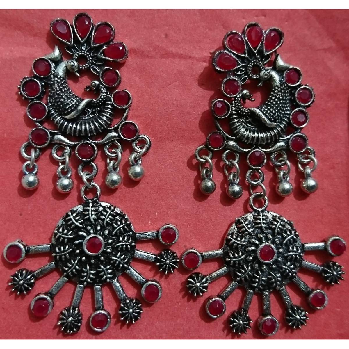 Rube Stone Moyur Ear Rings For Women and Girls