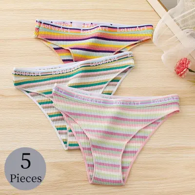 4 Pieces / Lot Breathable Underpants Cute Cotton Women's Underwear