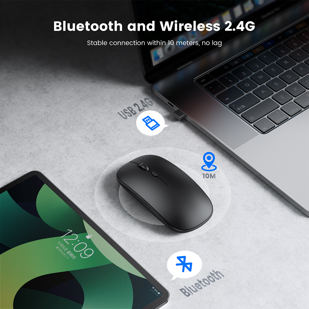 Wireless Bluetooth Mouse For Microsoft Surface GO Pro X Rechargeable Silent Mouse For Surface Pro 3 4 5 6 7 12.3 Lite 2017 12. 