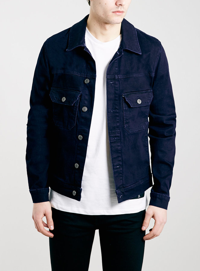 navy blue jeans jacket