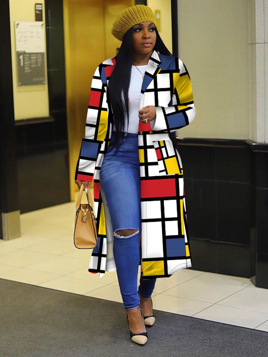 casual retro ethnic print jacket