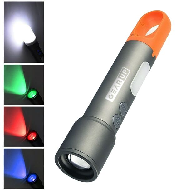 GearUP K57 Multifunctional Rechargeable Torch, Flashlight Zoomable LED Flashlight, Zoomable LED Torch light. 