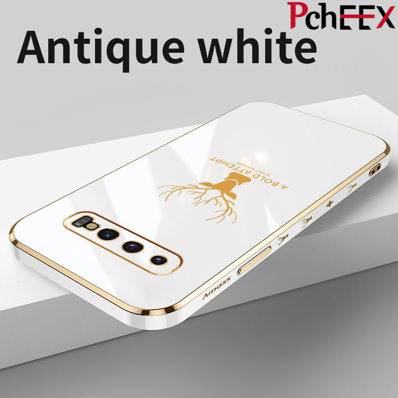 For Samsung Galaxy S10 Phone Case, Aesthetic Drop Resistant Straight Edge Electroplated Soft Shell. 