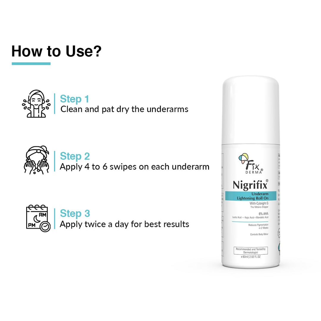 Fixderma Nigrifix Underarm Lightening Roll On - 60ml. 
