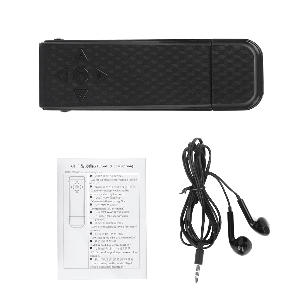 USB Mini Audio Voice Recorder Pen with 3.5mm Headphone Included CL. 