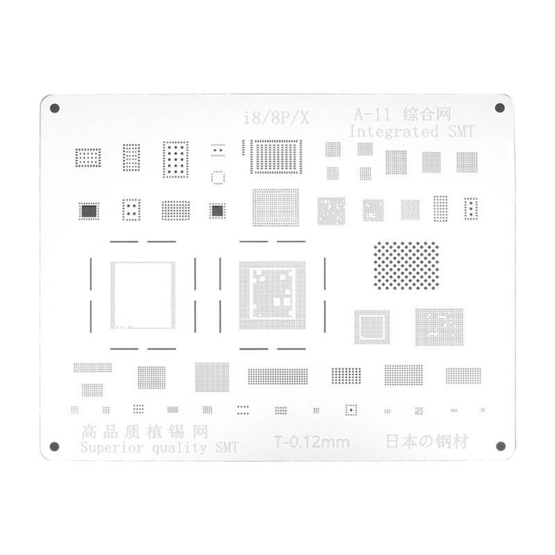 【happy one】2D A11 IC Chip BGA Reballing Stencil Kit Solder Template iPhone 8/8Plus/X Motherboard. 
