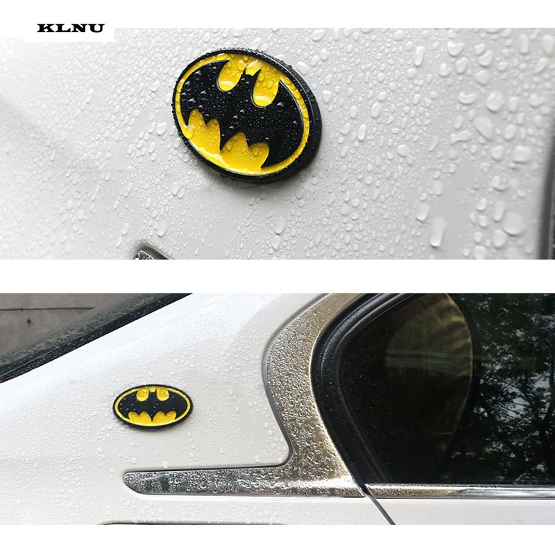 112mm Yellow Batman Logo Emblem Car Dark Knight Bat Front Rear Trunk Lid Badge E - Foto 8