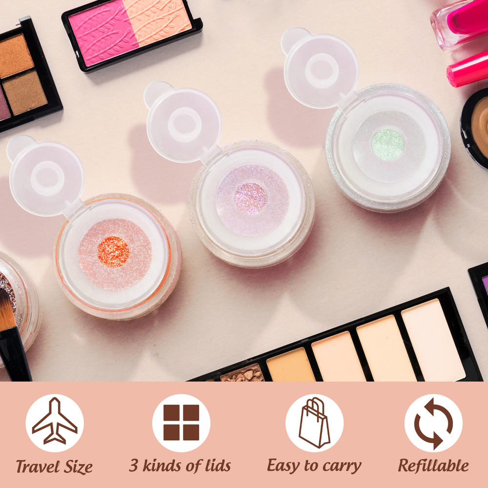 Refillable Cosmetic sifter Portable 10ml Empty Loose powder jar Makeup tools Container for Cosmetics storage Travel-friendly. 