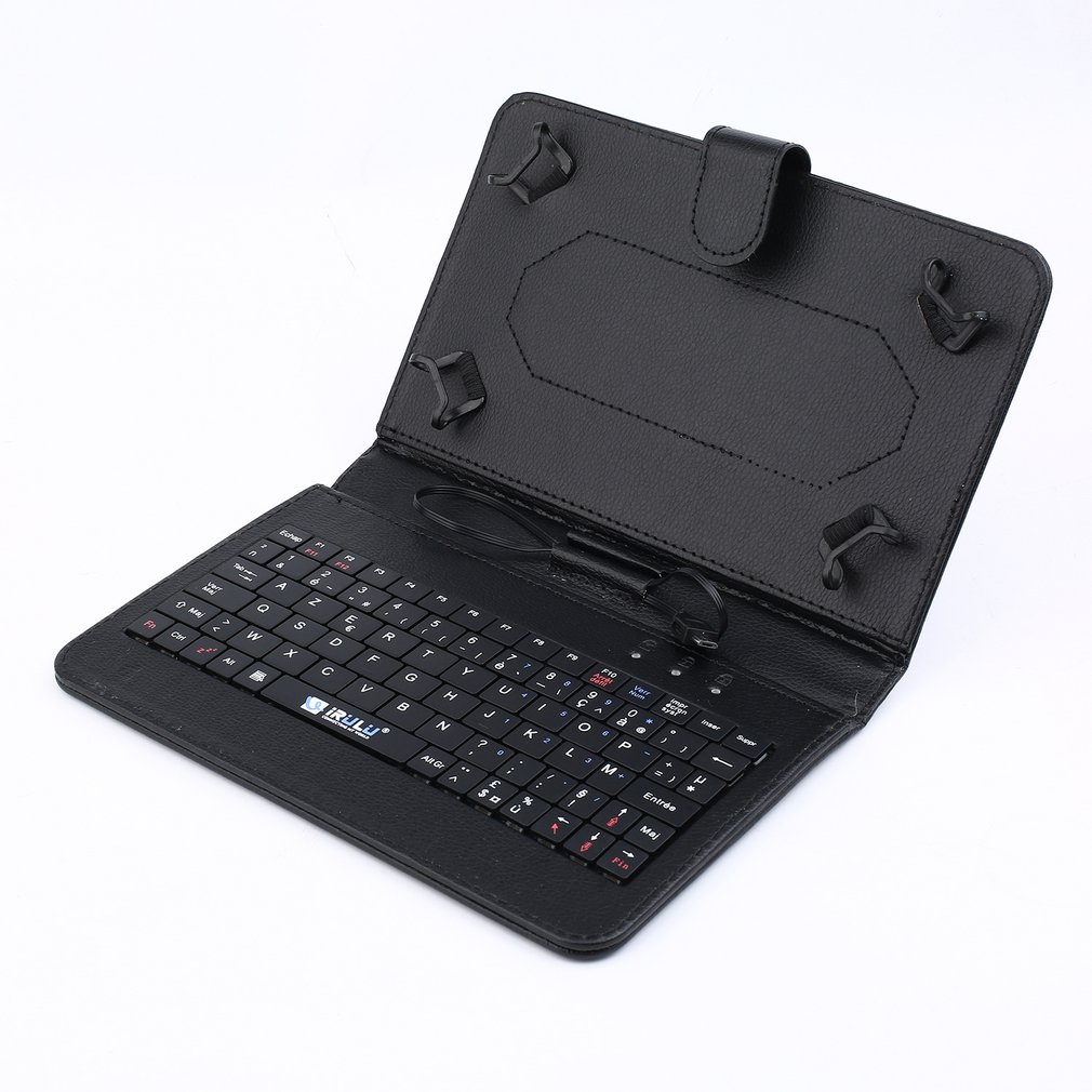 【WSJJ Store】Ultra-Slim 7 Inches Adjustable Tablet Case Keyboard Stand Cover Android with Micro USB Connection (French Version). 