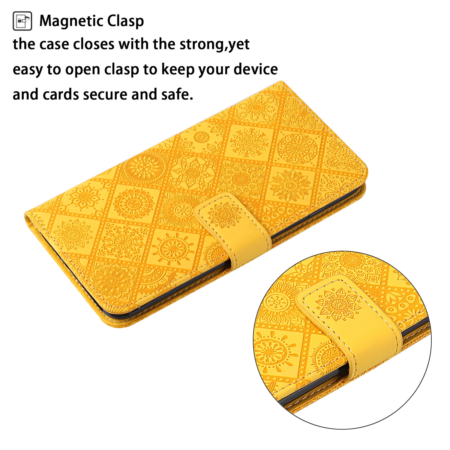 （COD)Ethnic Style Embossed Pattern Leather Phone Case For iPhone 15 Pro Max/iPhone 15 Pro/iPhone 15/iPhone 15 Plus. 