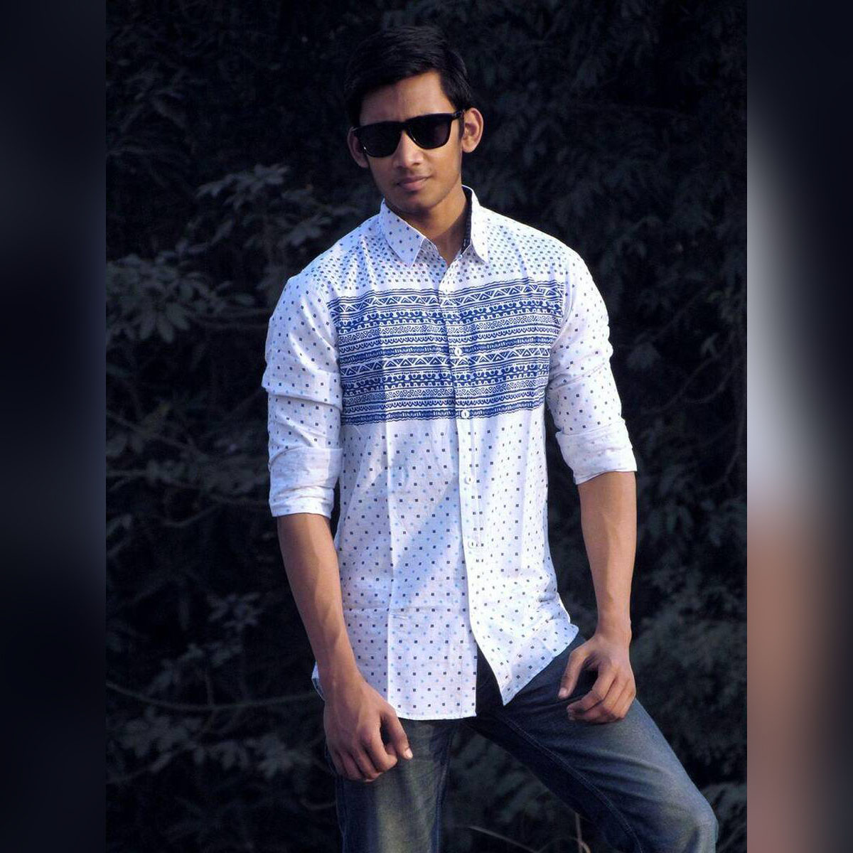 Printed Cotton Slim Fit Casual Shirt 