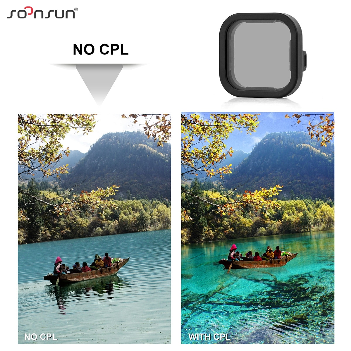 SOONSUN CPL ND8 ND16 ND32 Filter for GoPro Hero 10 9 Black Red   Color Filter Kit Go Pro 9 Nd Filter Camera Lens Accessories. 